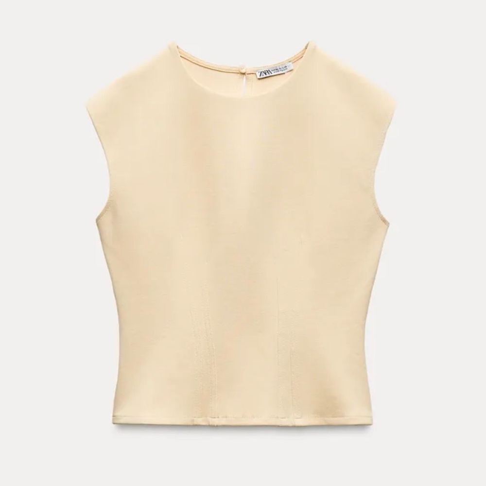ZARA CORSET EFFECT INTERLOCK TOP